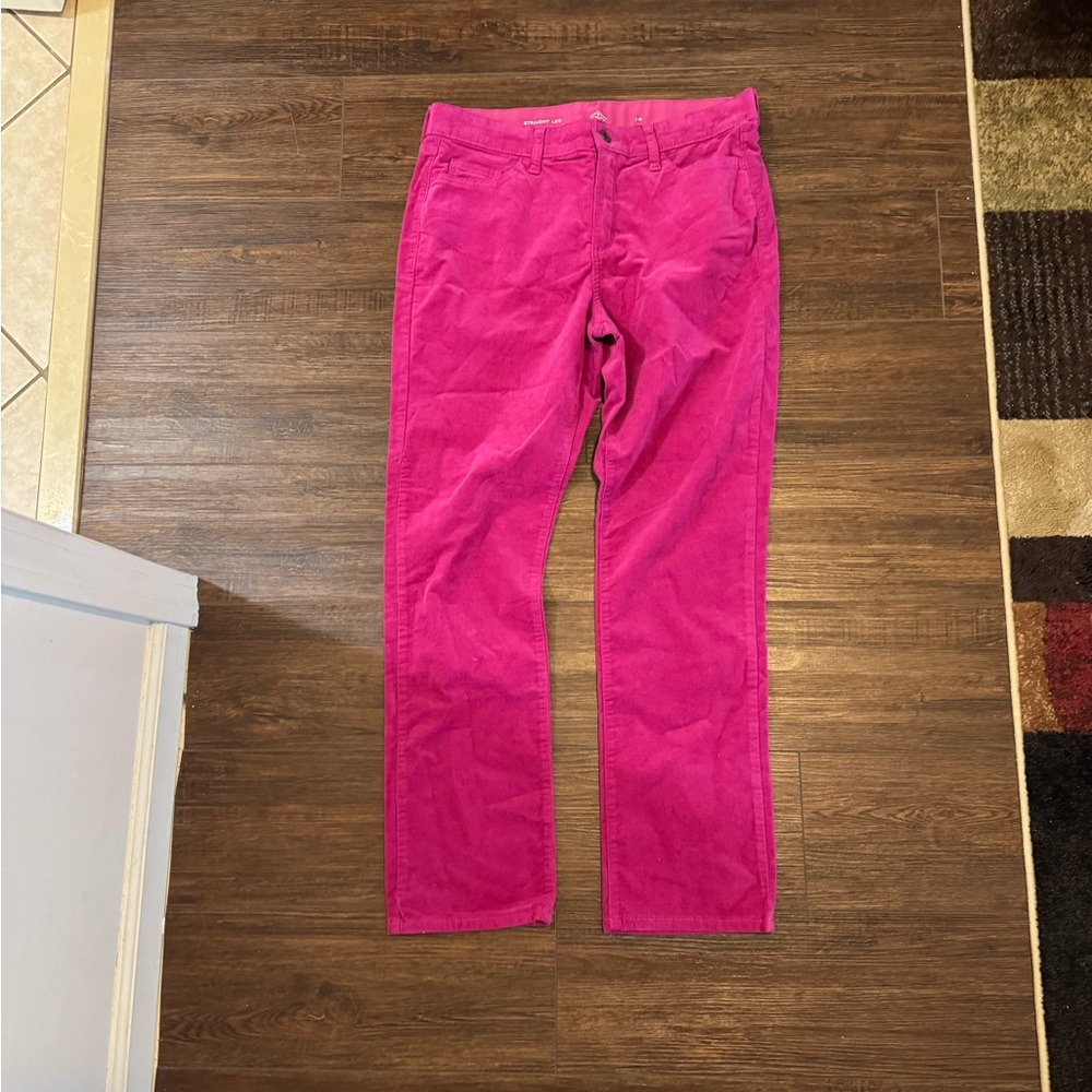 St. John's Bay Bright Pink Straight Leg Corduroy Pants